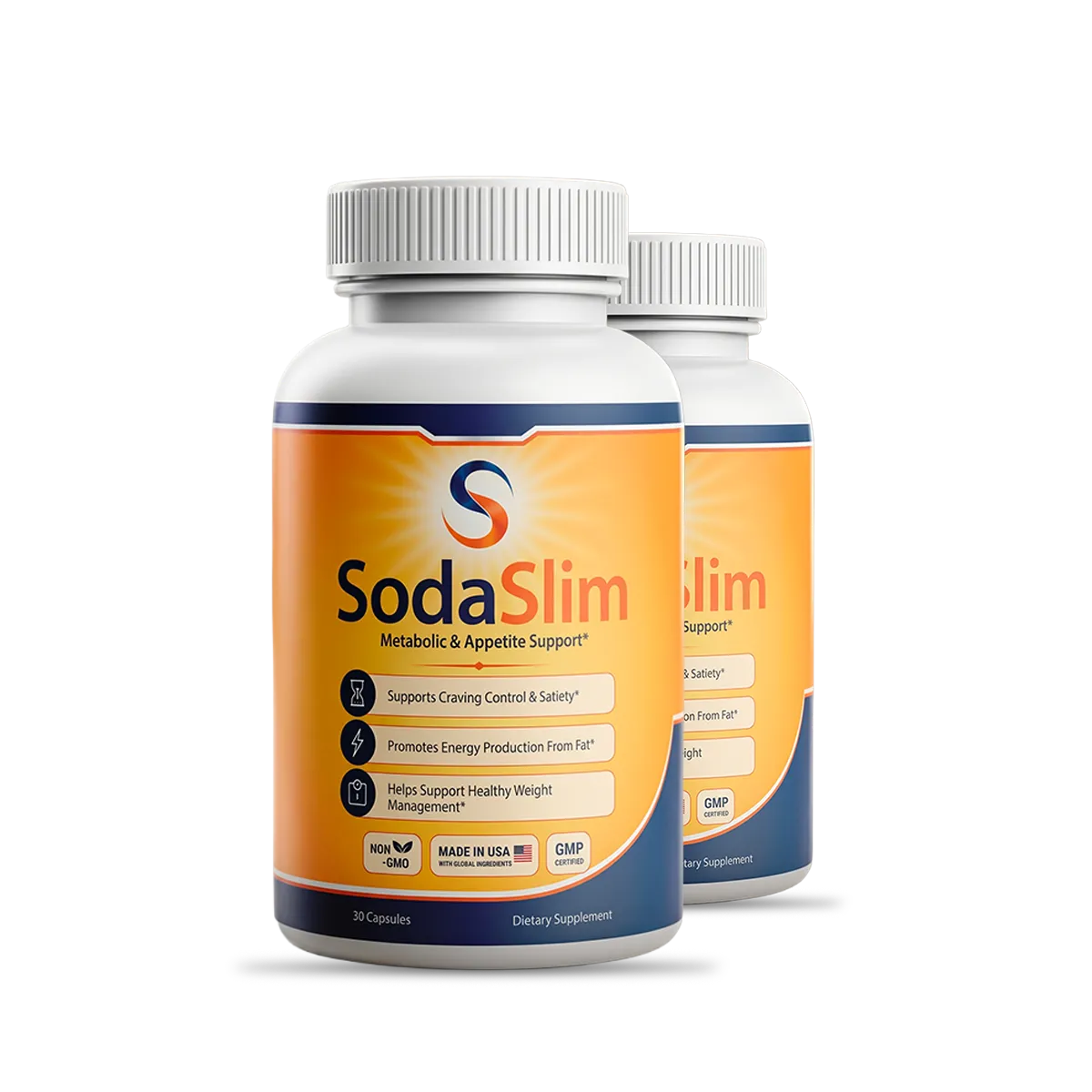 Two bottles of SodaSlim, a 60-day supply