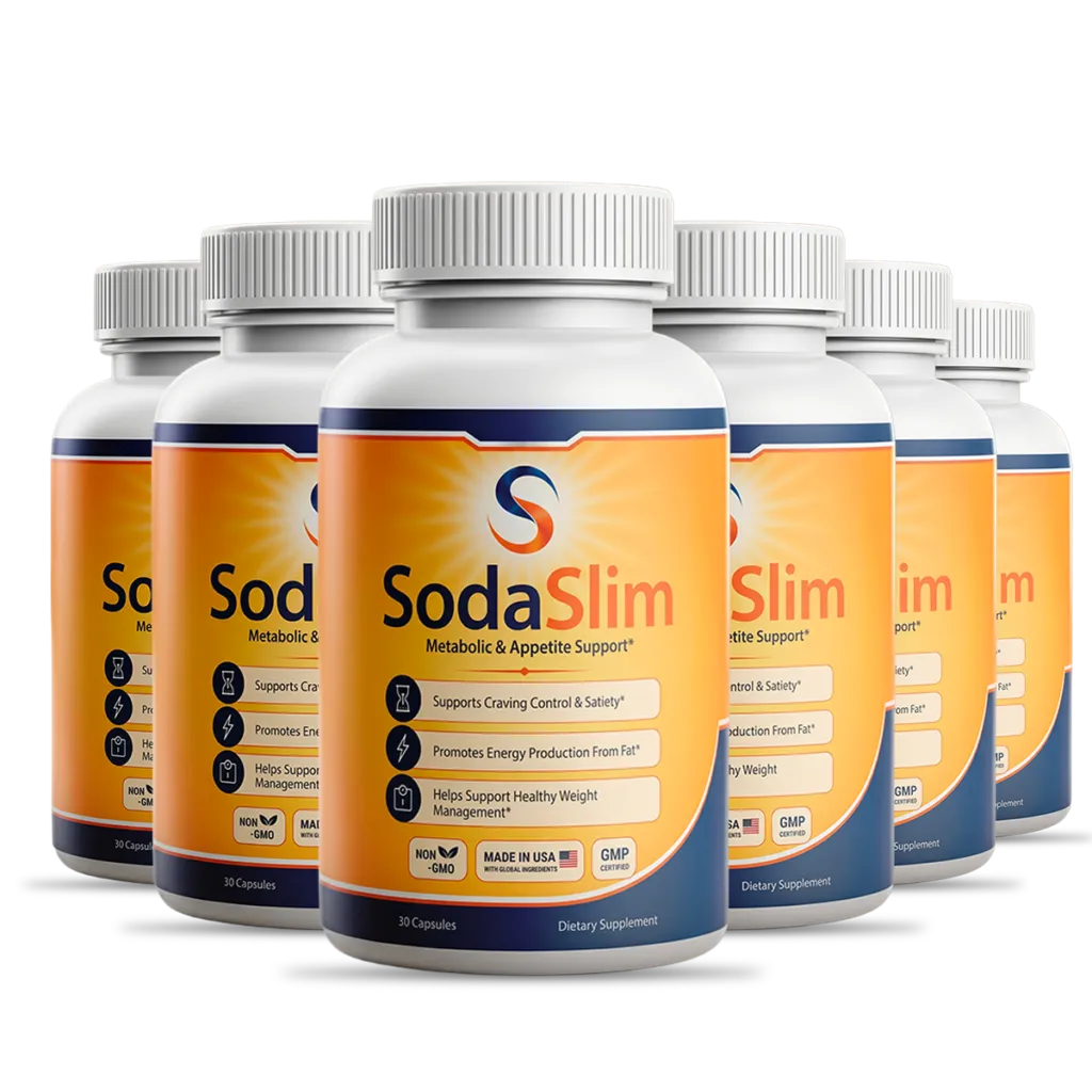Six bottles of SodaSlim, a 180-day supply